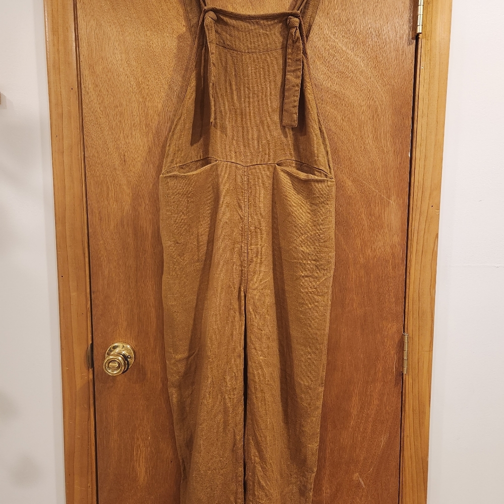 Beaton linen Sage overalls Sz S